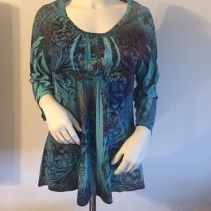 Colorful Peasant Blouse