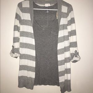Cardigan and v-neck