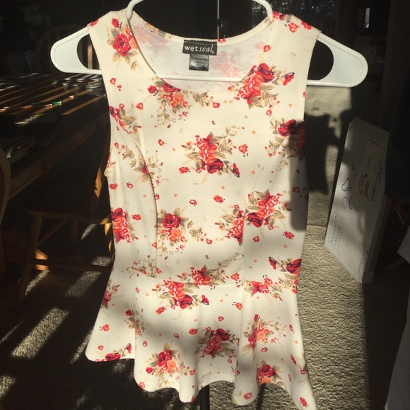 Floral Peplum Tank Top