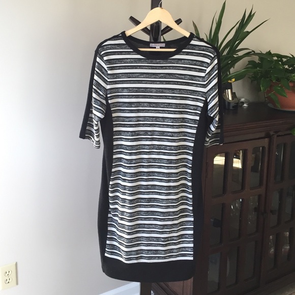 Black, Grey and Off White Sweater Dress - Picture 1 of 3