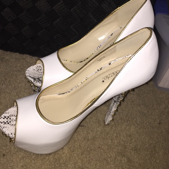 White Peep Toe Stilettos