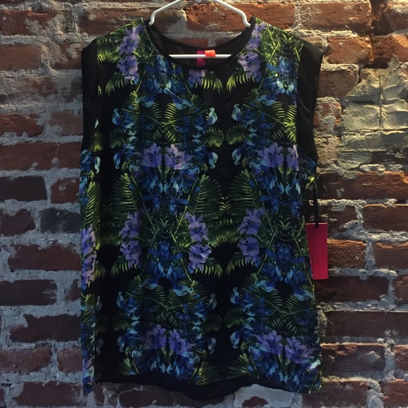 Tropical sheer top