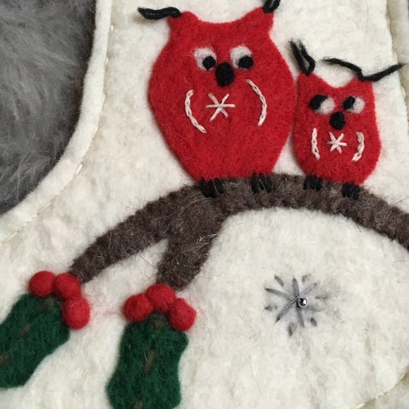 Wool owl stocking. - Picture 2 of 4