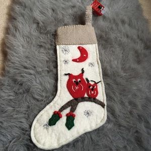 Wool owl stocking.