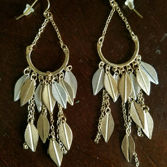 Gold and silver earrings