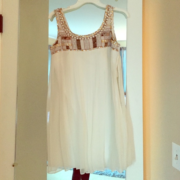Aidan Mattox white and bead dress