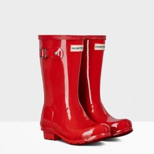Hunter Original Tall Glossy Red - Kids