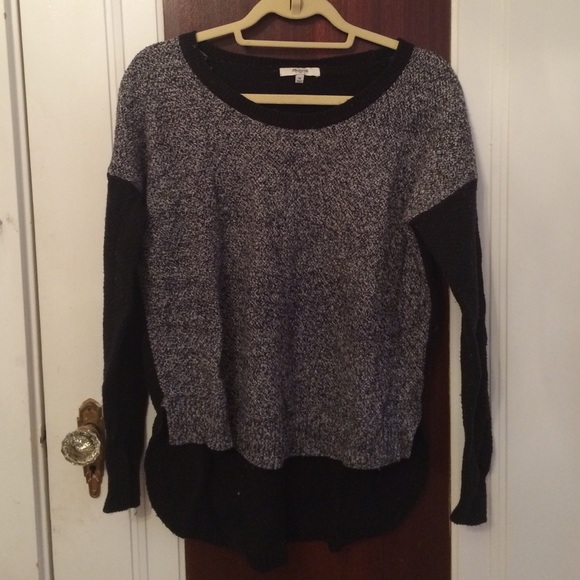 Madewell Grey and Black Sweater