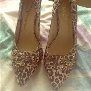 Cheetah print kitten heels