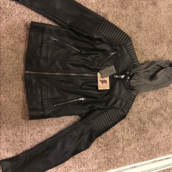 NWT size M vegan "leather" Moto jacket