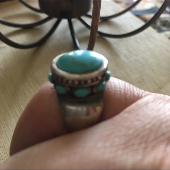 Sterling silver with multiple turquoise stones-