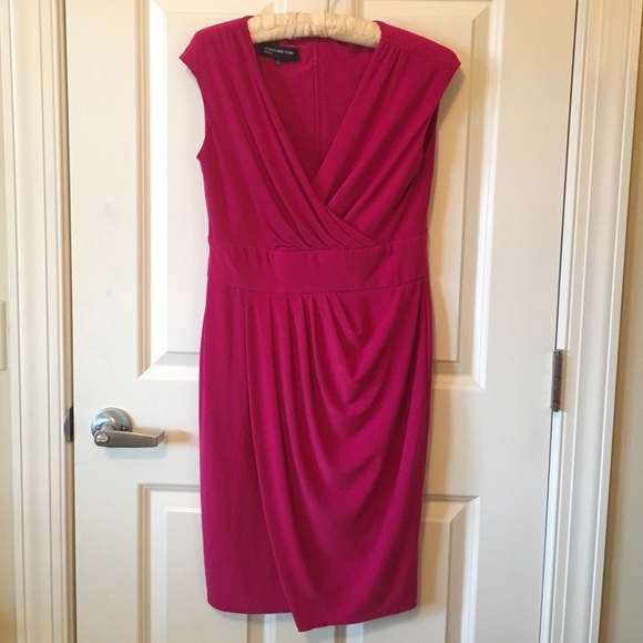Fuchsia shift dress