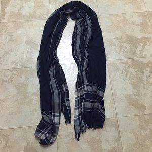 Large Blue and White Scarf/Wrap