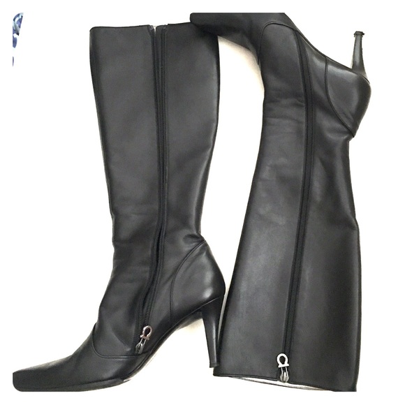 Salvatore Ferragamo tall black boots