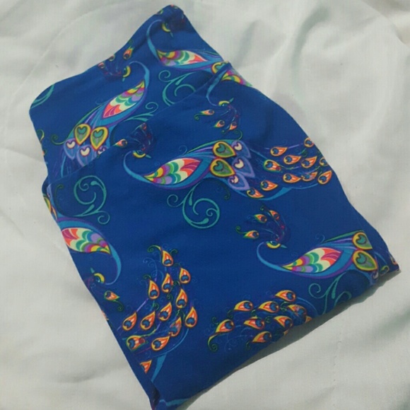 Blue Peacock Lularoe Leggings OS