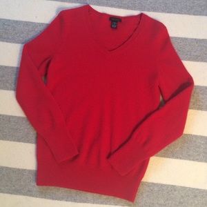 Red cashmere sweater