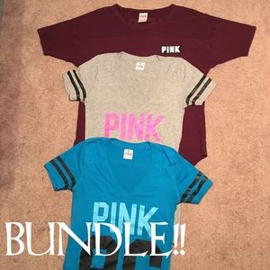 BUNDLE!! (3) Victoria's Secret shirts.