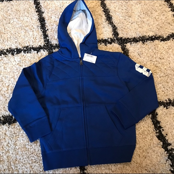 Children's Place blue hooded zip up sweatshirt