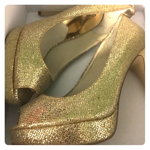Michael Kors gold heels
