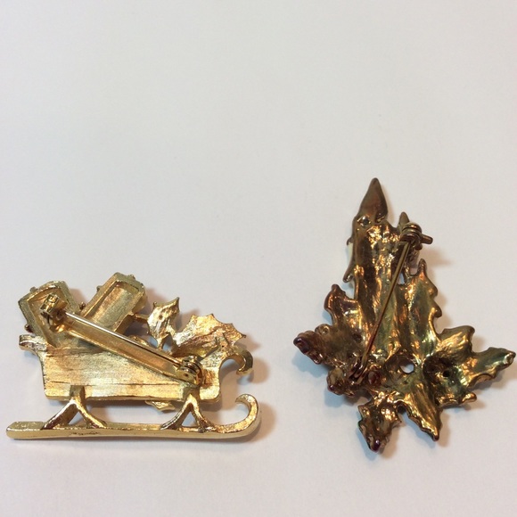Vintage Christmas Brooches. Set of 2. - Picture 2 of 4
