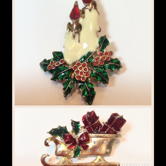 Vintage Christmas Brooches. Set of 2. - Picture 4 of 4