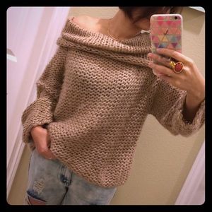 Off shoulder sweater