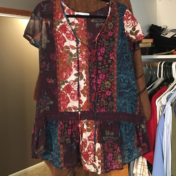 Floral chiffon blouse