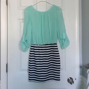 Mint and Striped Dress