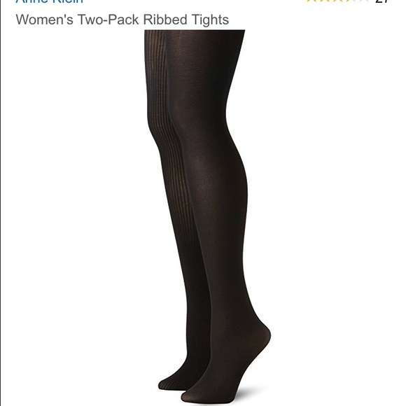 NWT Anne Klein two pack ribbed tights