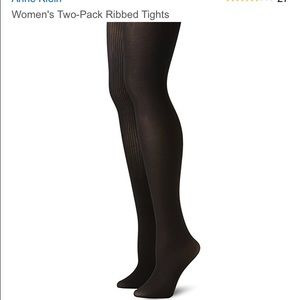 NWT Anne Klein two pack ribbed tights