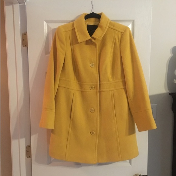 Like new Talbots size 12P yellow wool coat