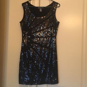 Black sequined dress