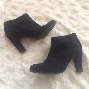 Black heeled ankle booties