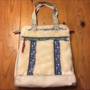 Free People Faux Fur Nordic Ribbon Tote