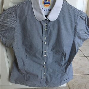 Burberry button down short sleeve shirt.