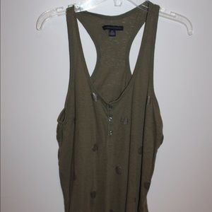 Green Polka dotted tank top