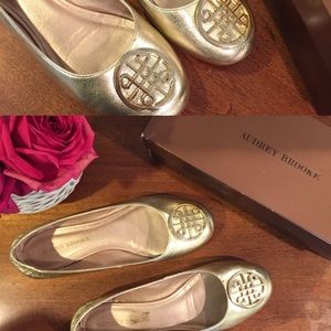 Audrey Brooke Gold Flats