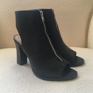 Open Toe Zip Up Bootie