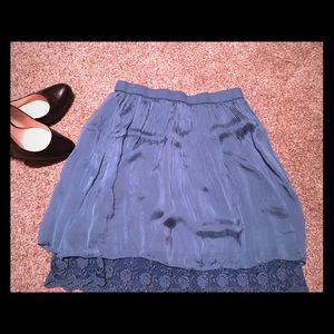 Carla Conti- blue silk skirt