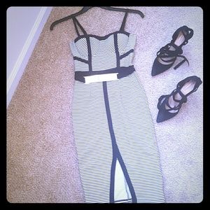 Black and white body con dress