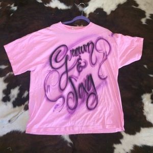 "Grown & Sexy" pink and purple airbrushed t-shirt
