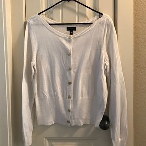 Worthington cream cardigan with matte gold buttons