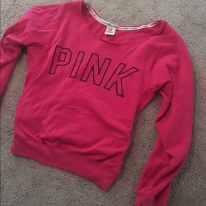 Off the shoulder sweatshirt PINK