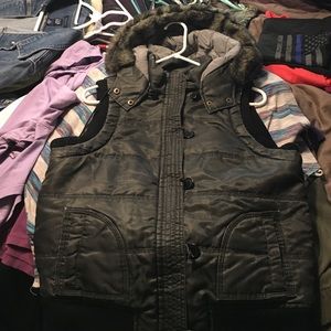 Sugarfly Black vest with hood