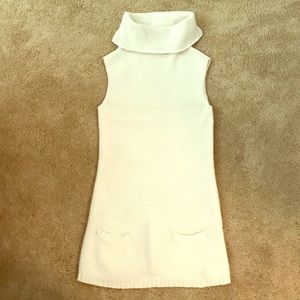 Cream old navy sweater tunic with oversized collar