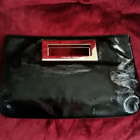 Michael Kors | Bags | Nwot Michael Kors Black Clutch W Gold  NWOT Michael Kors Black Clutch w Gold Handle