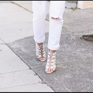 SOLD LOCAL - BR Laney Lace Up Heels 6