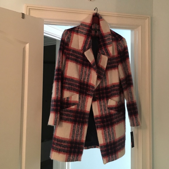 Brand new NWT Kenneth Cole red and blue coat