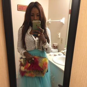 Gorgeous faux fur clutch 👛