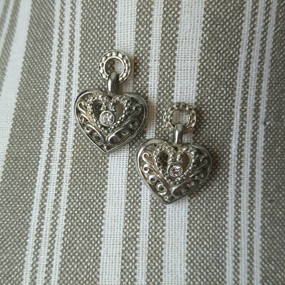 Silver-tone Heart Earrings